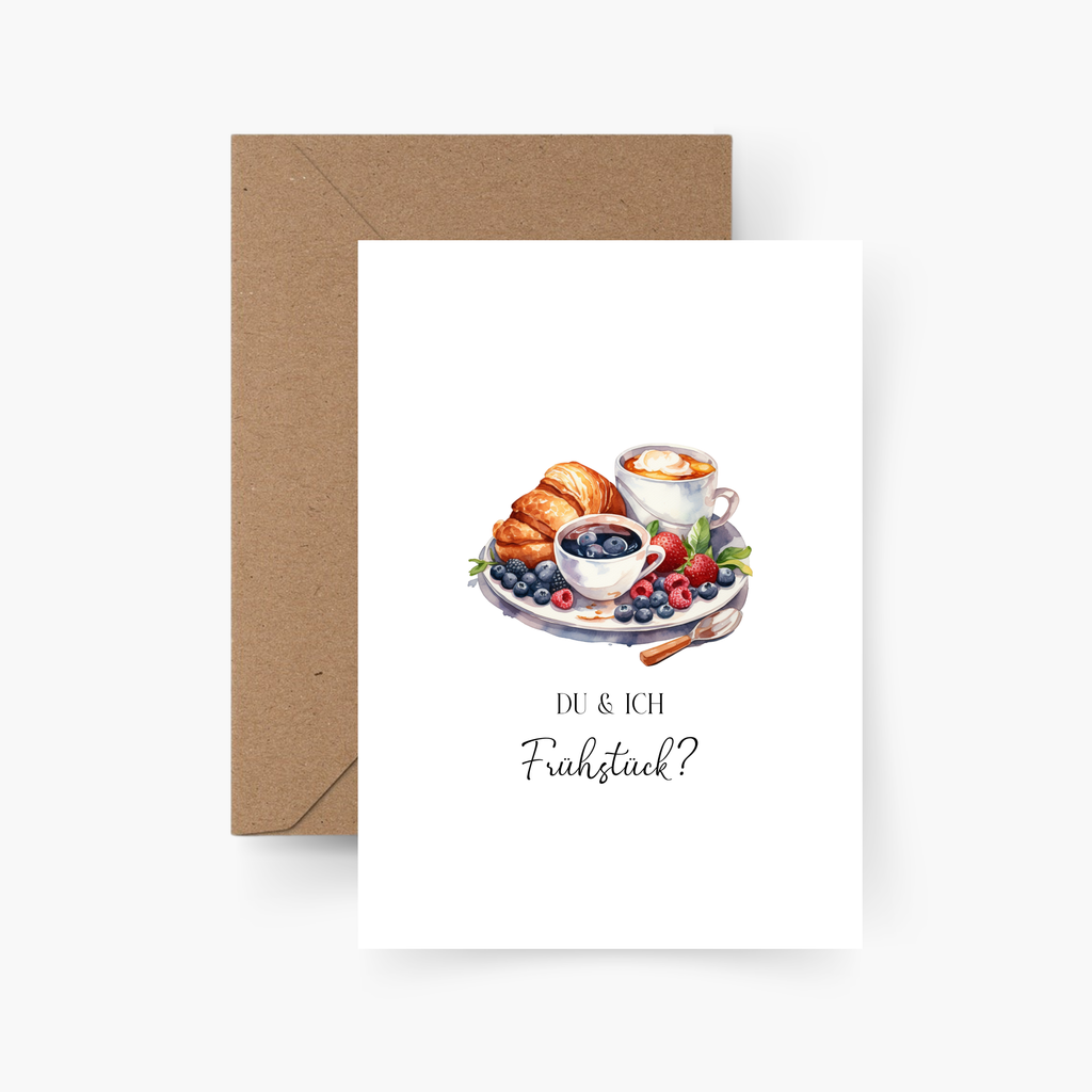 Du & Ich - Frühstück? Gutschein zum Frühstücken gehen - Karte A6