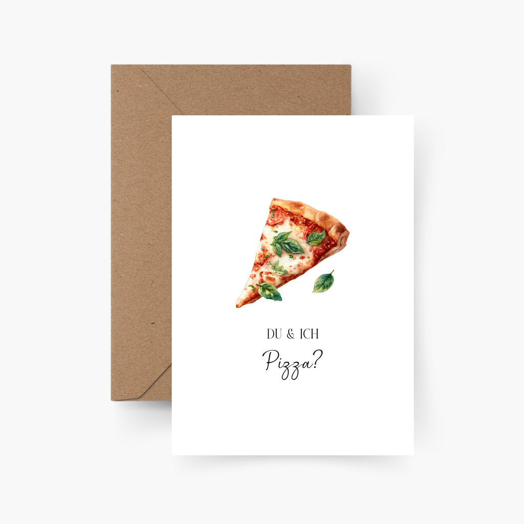 Du & Ich - Pizza? Gutschein zum Pizza essen gehen - Karte A6