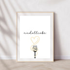 Nudelliebe Poster A4 | Typografie