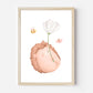 Igel mit Blume Poster | Kinderzimmer