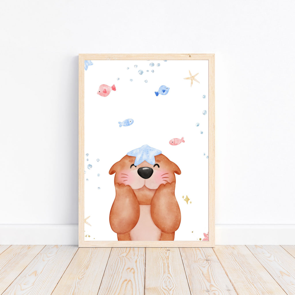Süßer Otter Poster | Kinderzimmer