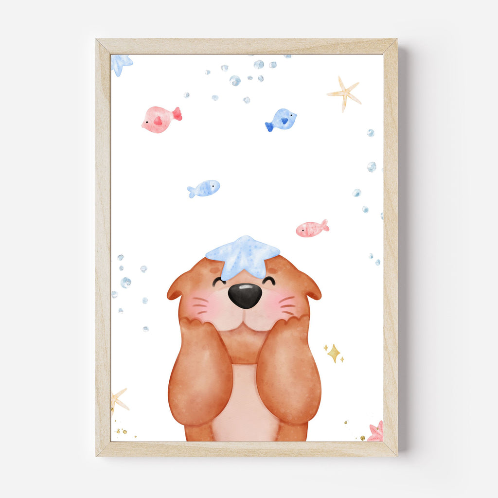 Süßer Otter Poster | Kinderzimmer