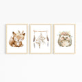Boho Tiere Poster A4 | Kinderzimmer
