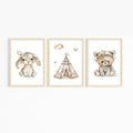 Boho Tiere Poster | Kinderzimmer