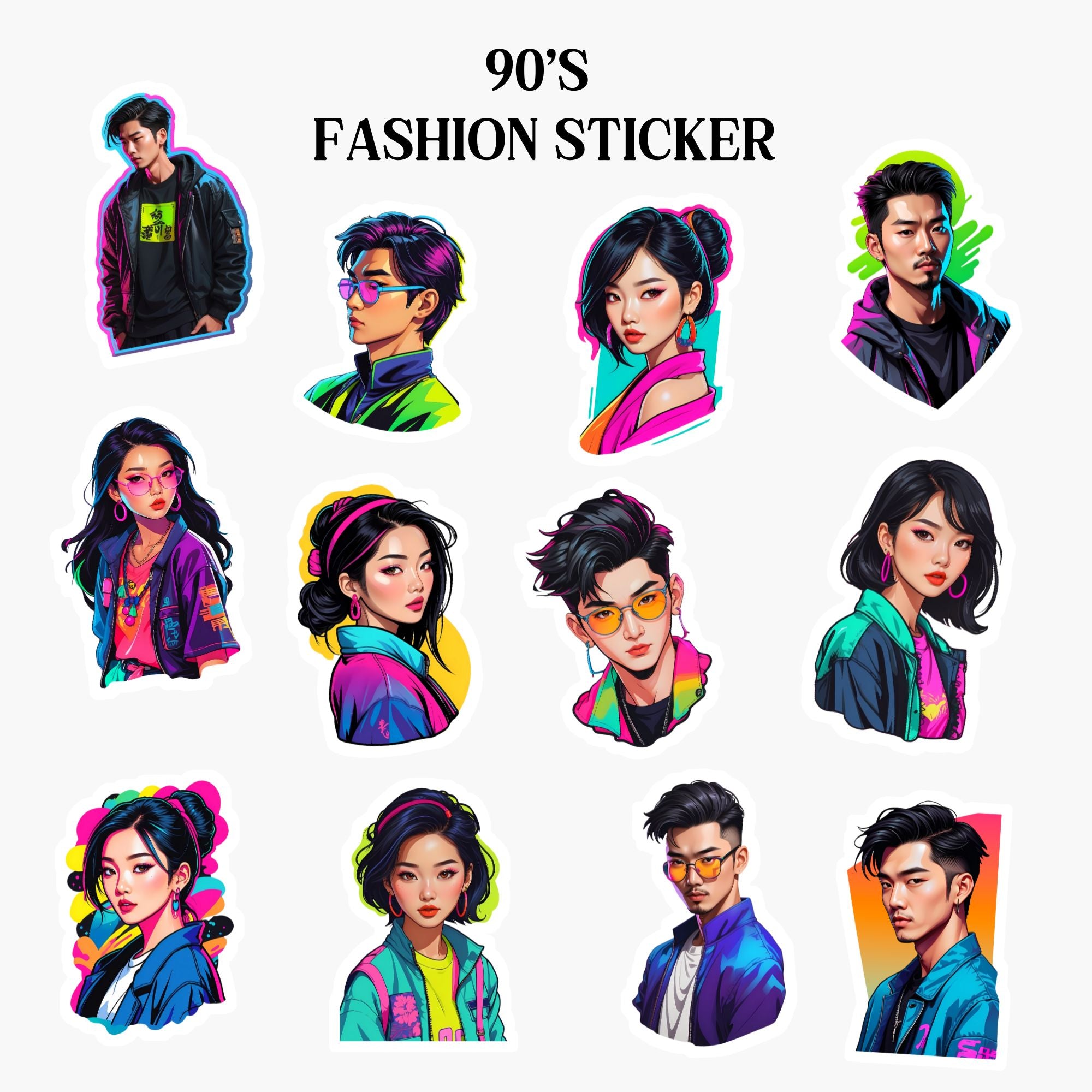12 Fashion 90's Sticker