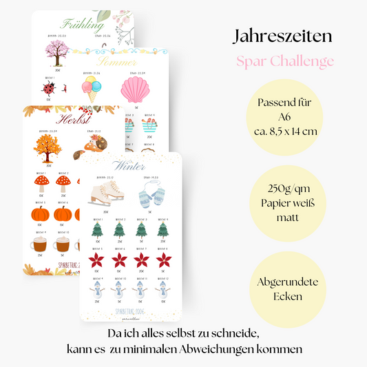 Jahreszeiten Sparchallenge