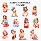 12 Pin Up Girls Sticker