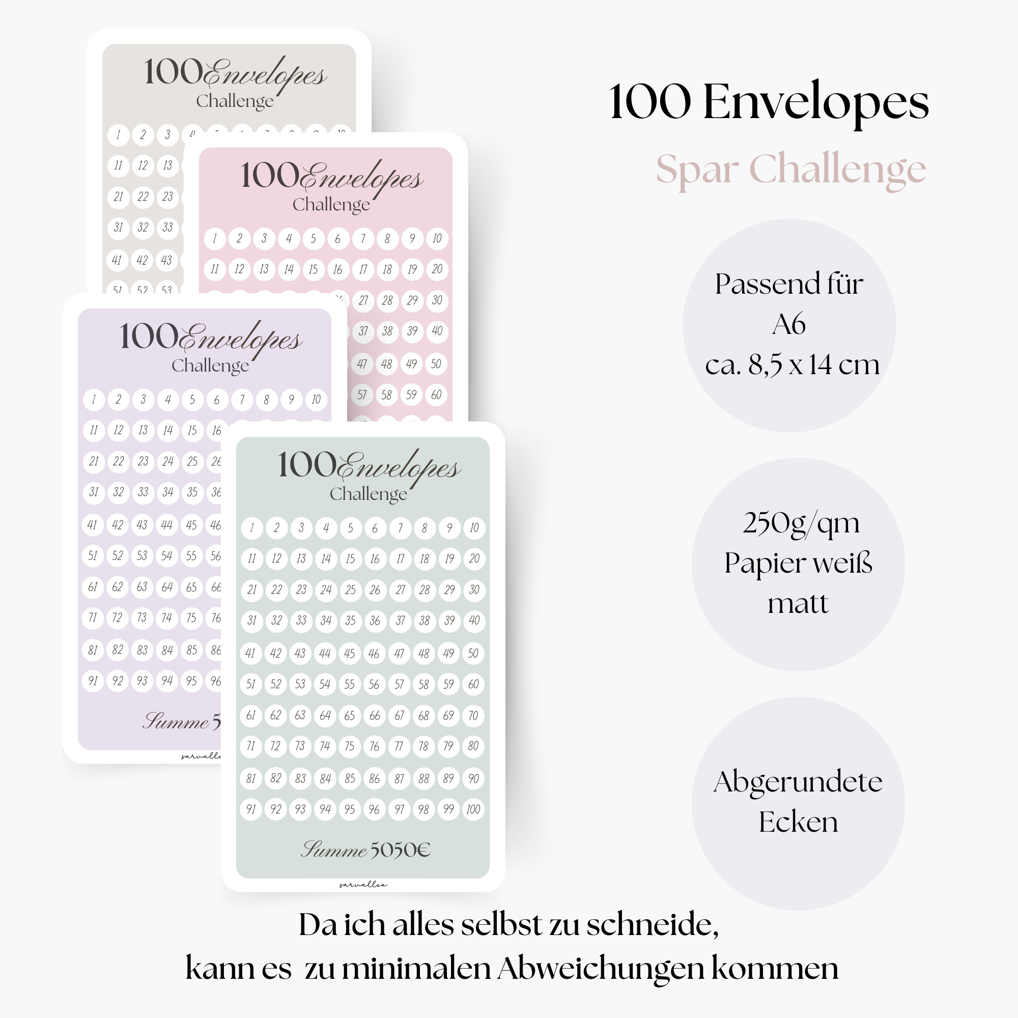 100 Umschläge Challenge