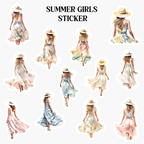 12 Summer Girls Sticker