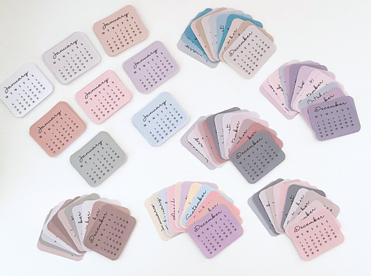 2025 Mini Kalender Sticker