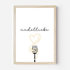 Nudelliebe Poster A4 | Typografie