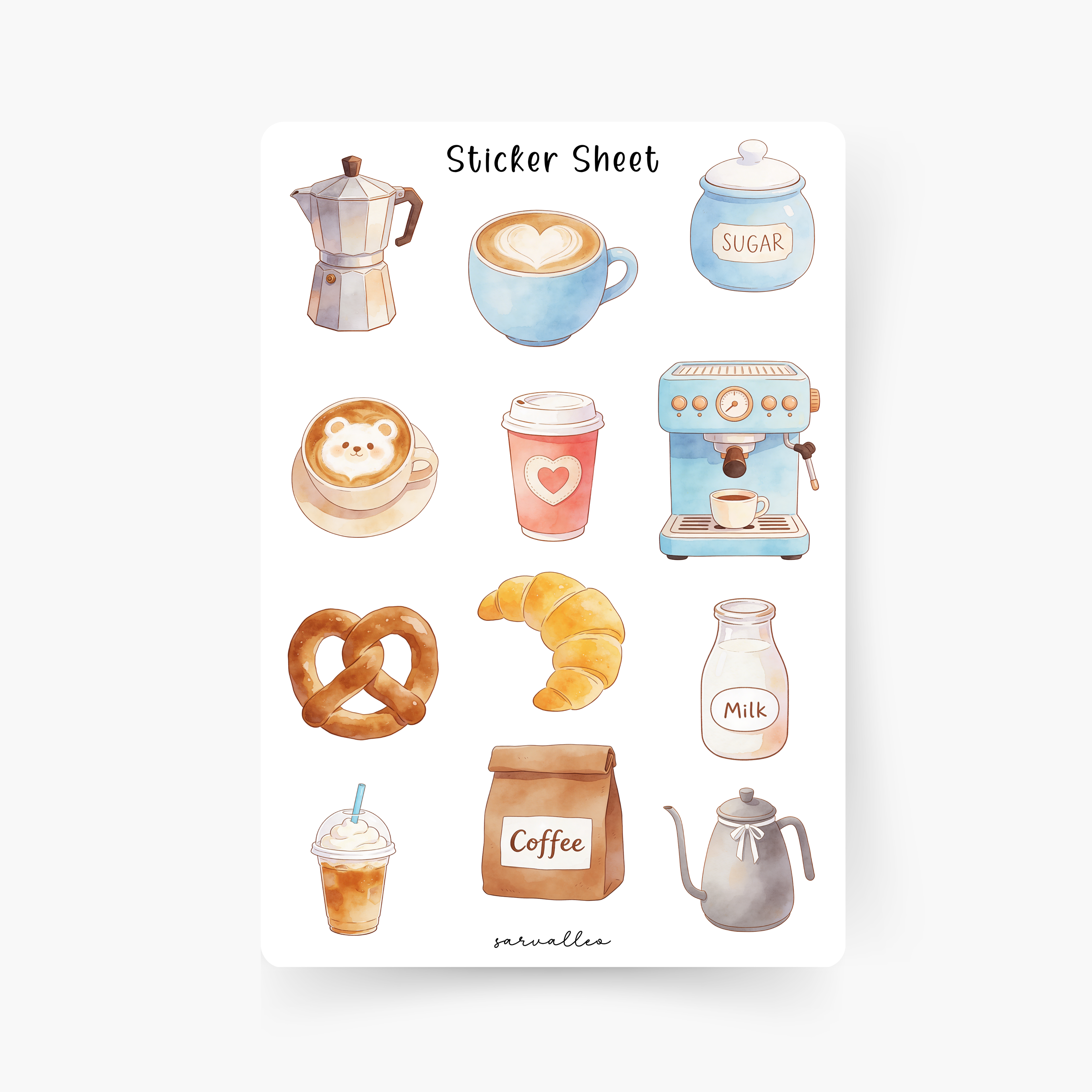 Frühstück 3 Sticker Sheet