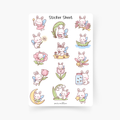 Hasen Frühling Sticker Sheet