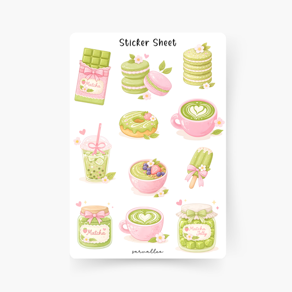 Matcha Lover Sticker Sheet