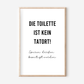 Die Toilette ist kein Tatort Poster | Typografie