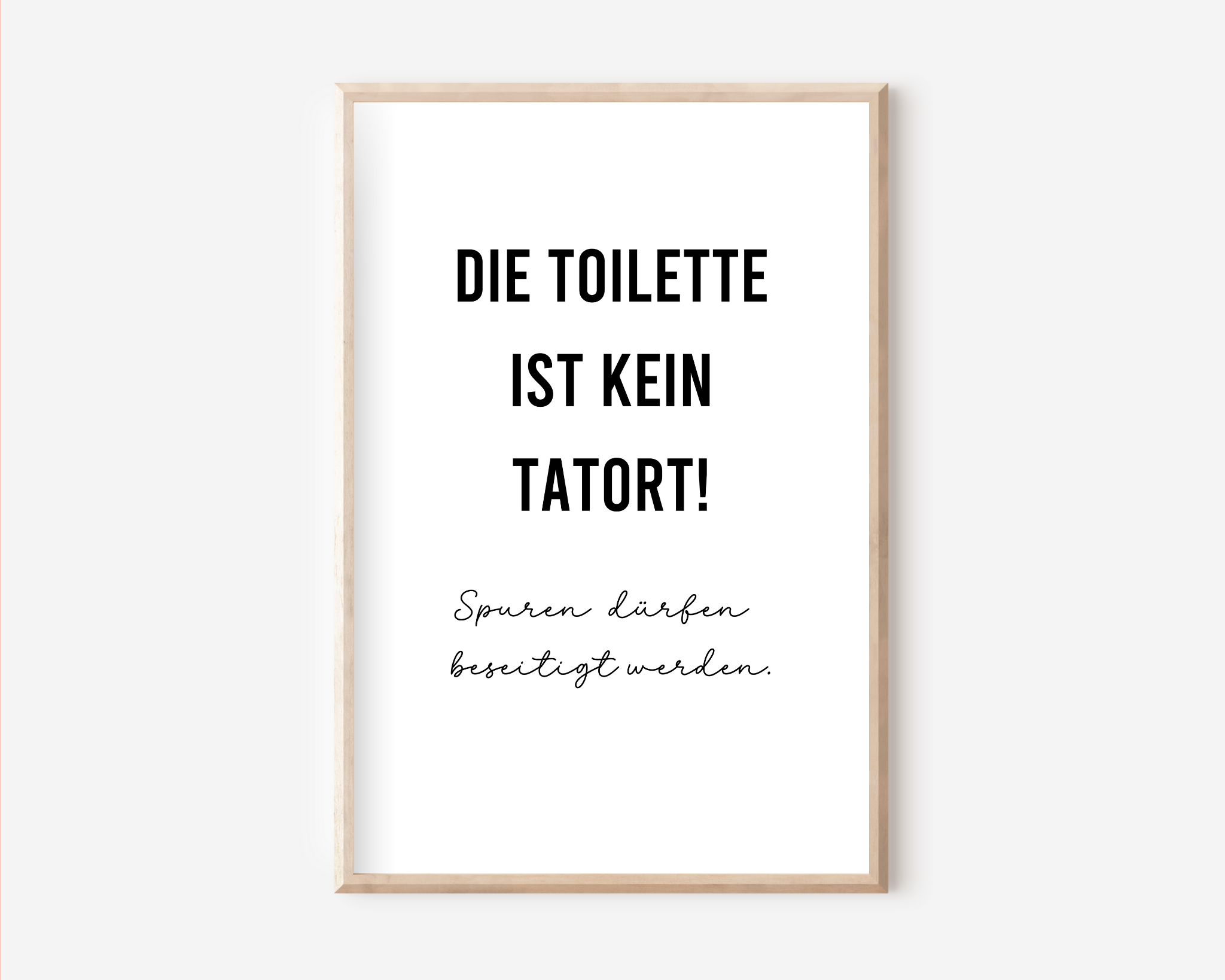 Die Toilette ist kein Tatort Poster | Typografie