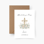 Alles Liebe zur Taufe personalisiert mit Name & Datum - Karte A6