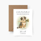 Karte zur Einschulung Australian Shepherd personalisiert mit Name A6