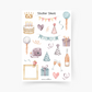 Geburtstag 3 Sticker Sheet