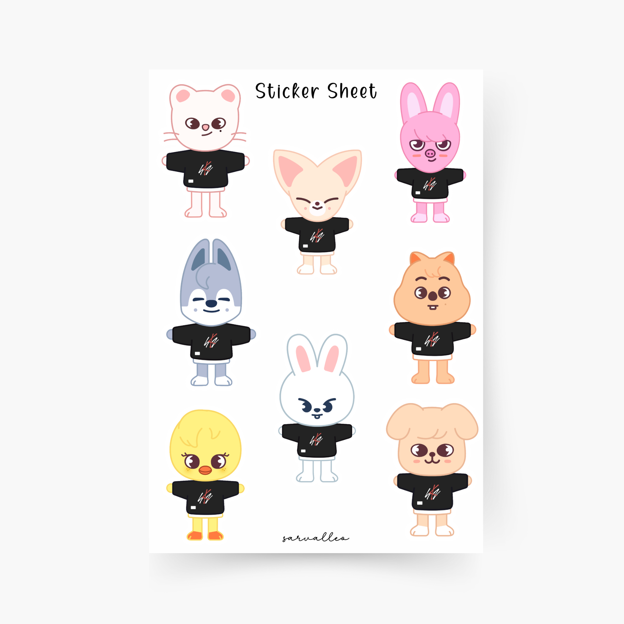Skzoo Sticker Sheet