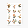 Süße Osterhasen Sticker Sheet