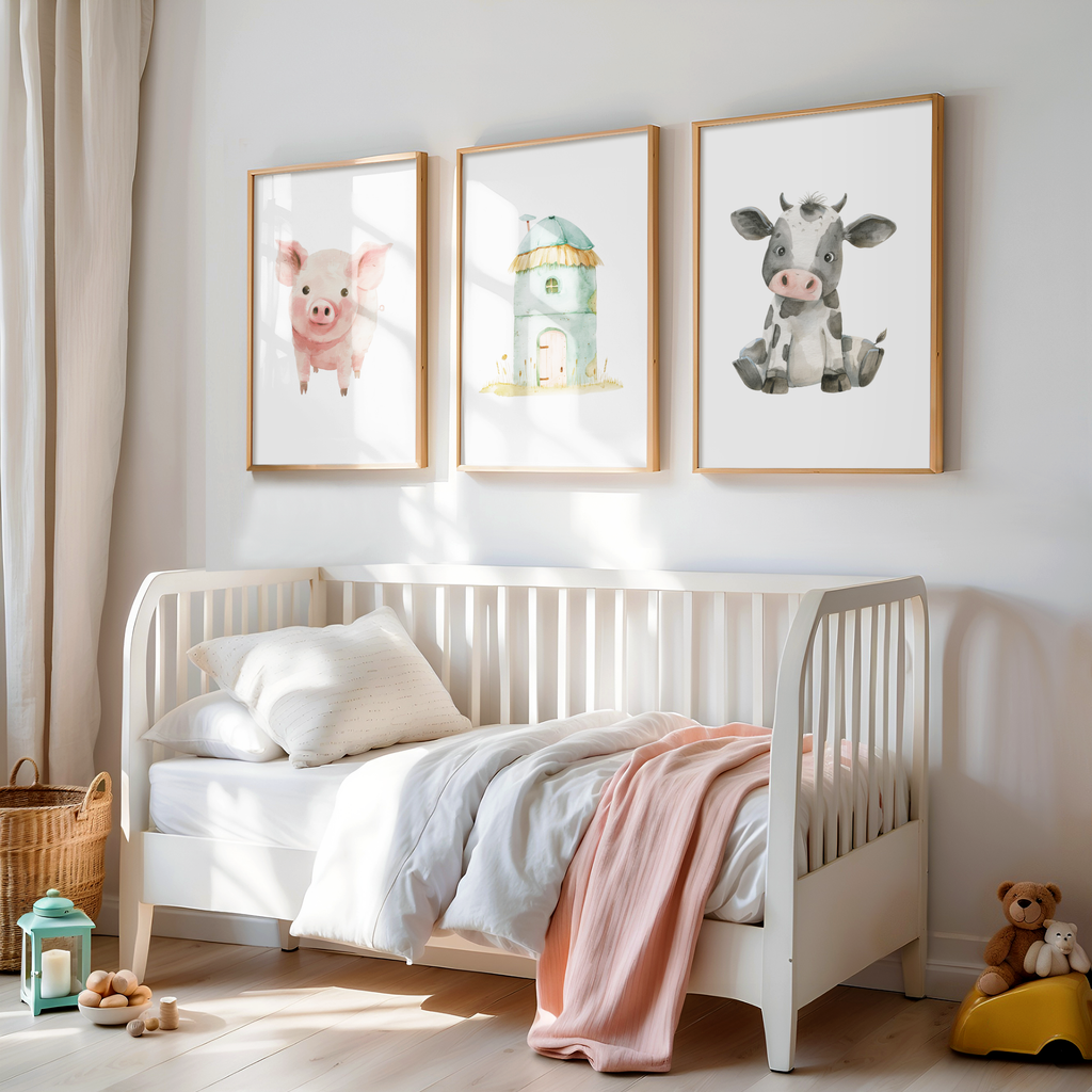 Bauernhof Tiere Poster | Kinderzimmer