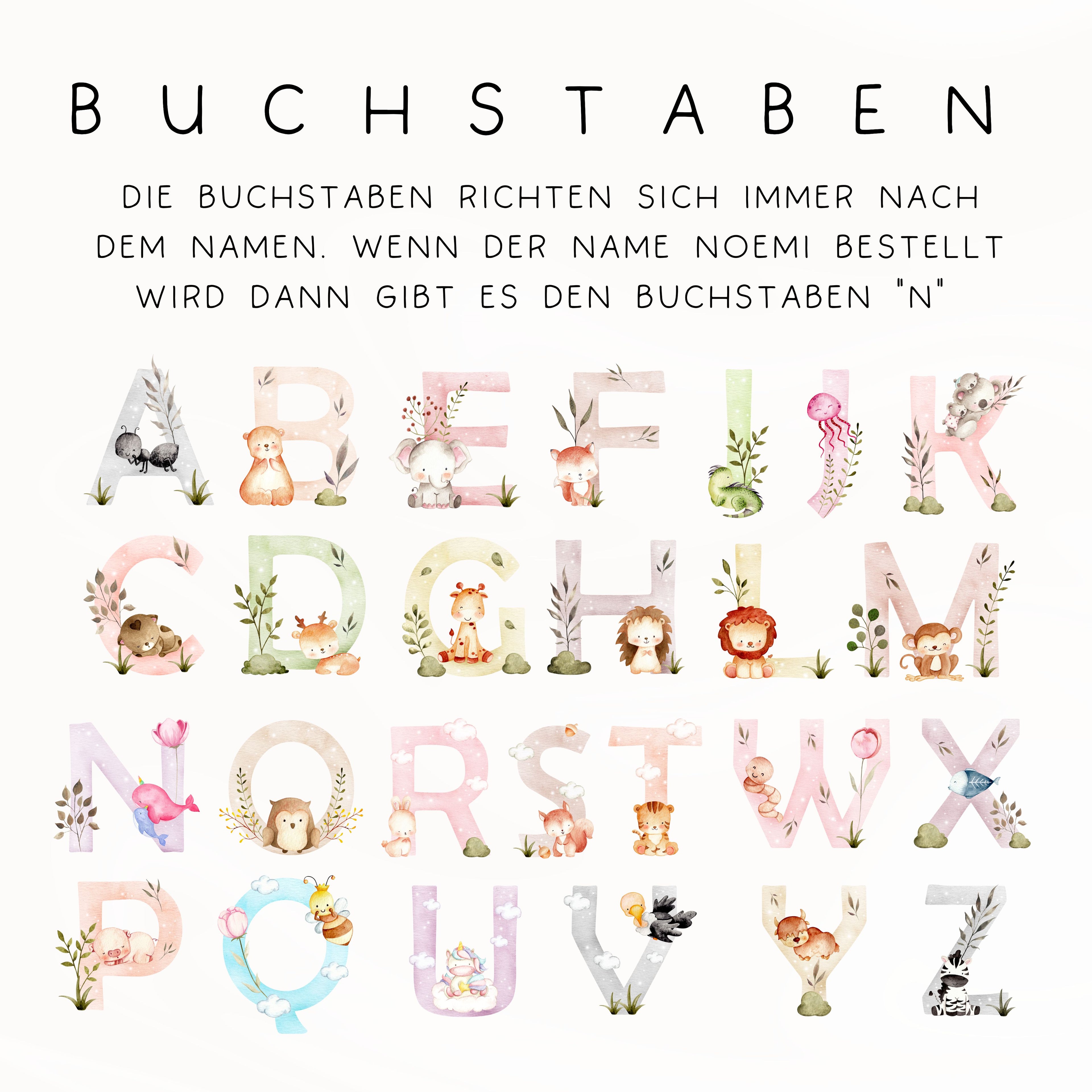 Karte zur Geburt personalisiert mit Namen A6