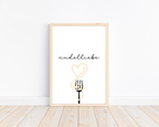 Nudelliebe Poster A4 | Typografie