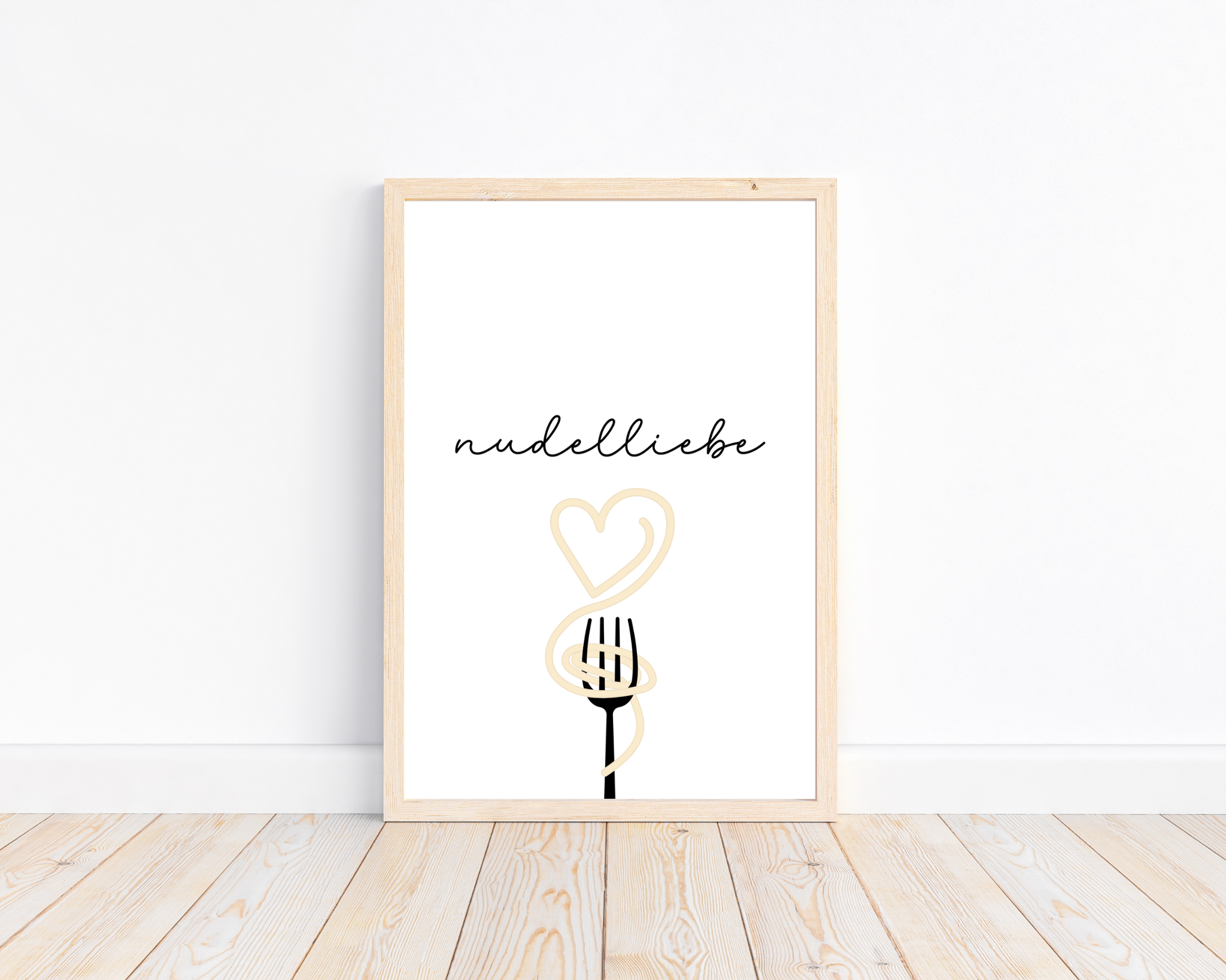 Nudelliebe Poster A4 | Typografie
