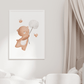 Bär mit Blume Poster | Kinderzimmer
