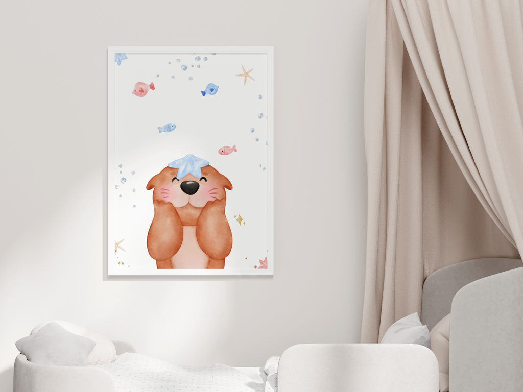 Süßer Otter Poster | Kinderzimmer