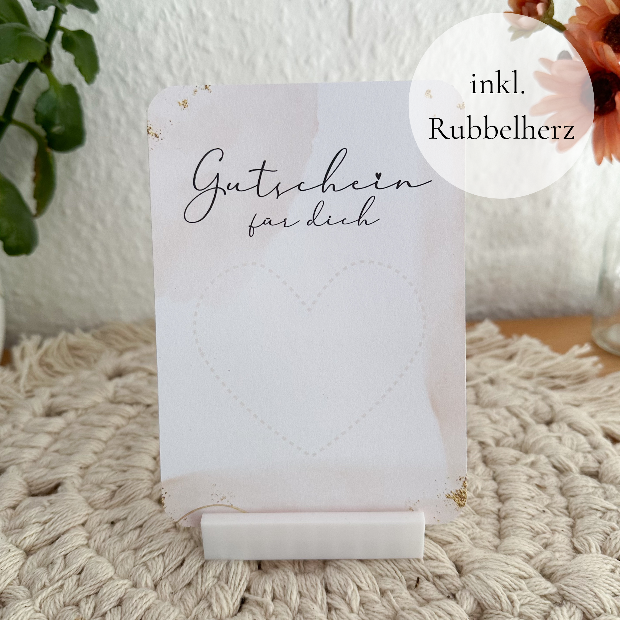 Gutschein Rubbellos zum selbst ausfüllen mit Wunschtext