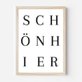 Schön Hier Poster | Typografie