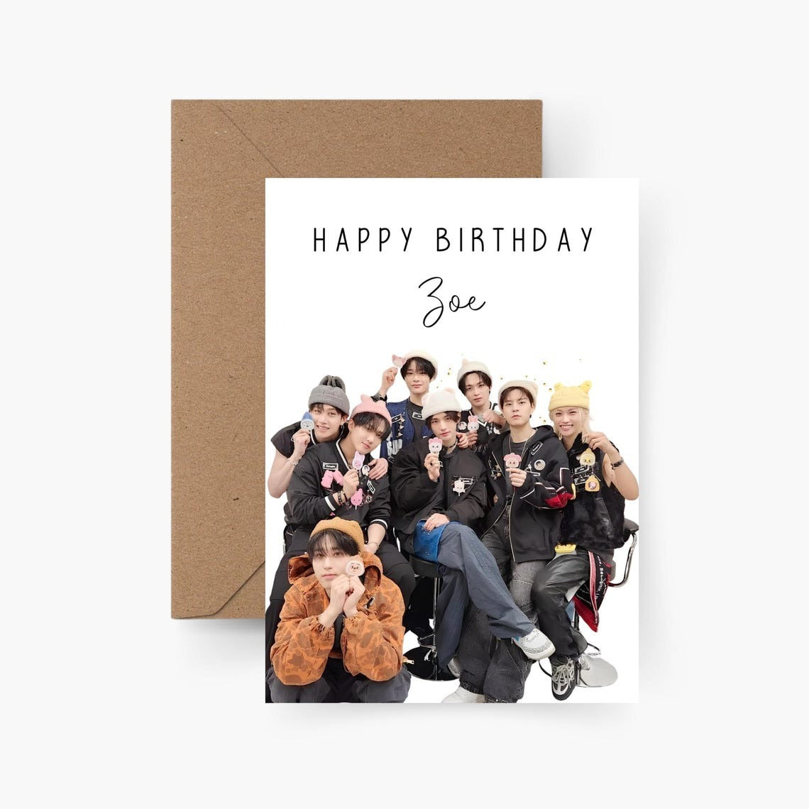 Geburtstagskarte Stray Kids personalisiert mit Namen A6