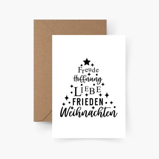 Weihnachtskarte Tannenbaum A6