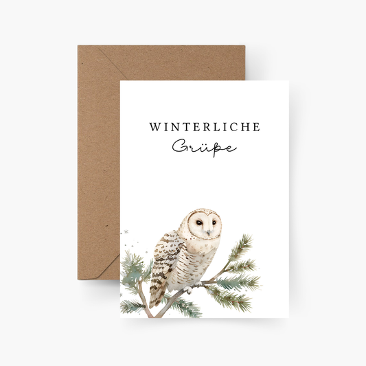 Weihnachtskarte Winterliche Grüße A6