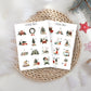 Adventskalender Zahlen Sticker Sheet