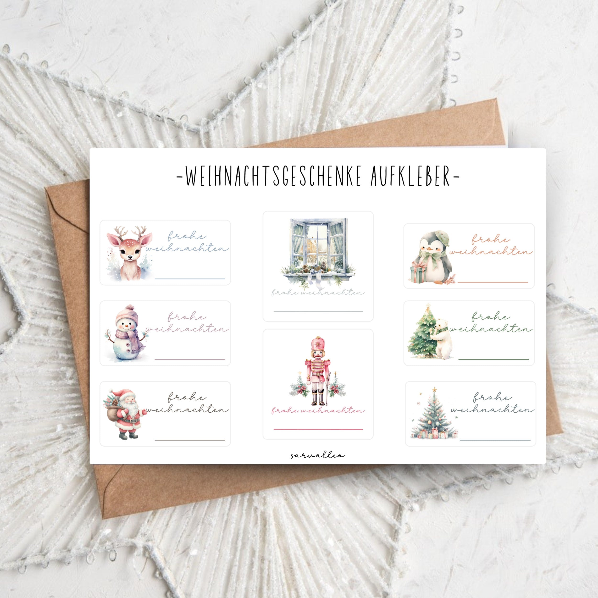 Geschenkaufkleber Sticker Sheet